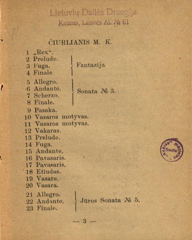 Trečiosios lietuvių dailės parodos katalogas