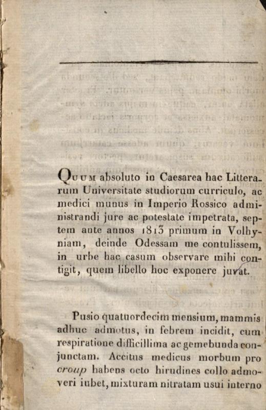 Beniewski, Szymon. Dissertatio inauguralis medico-practica De rhachialgitide pneumoniam et praesertim pleuritidem dorsalem mentiente. Vilnae: typis Josephi Zawadzki, 1821. Beniewski, Szymon. Dissertatio inauguralis medico-practica De rhachialgitide pneumoniam et praesertim pleuritidem dorsalem mentiente. Vilnae: typis Josephi Zawadzki, 1821.
