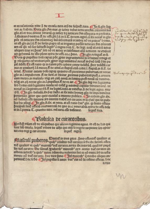 Piro, Henricus de. Super Institutiones. [Köln: Johann Koelhoff, vyresnysis, ca 1481].