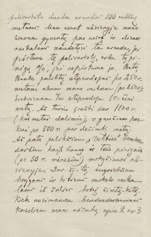 Antano Smetonos laiškas Augustinui Voldemarui