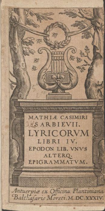 M. K. Sarbievijaus Lyrikos knygos