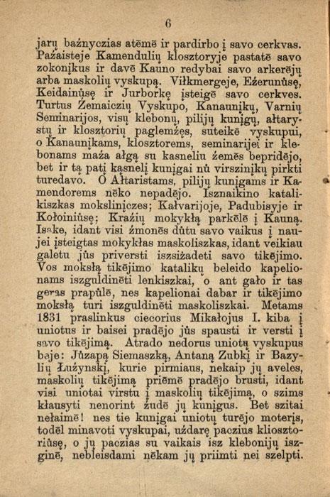 Parspejimas apie szventą tikējimą, o įpatingai apie Jezaus Kristaus Baźnyczią. Petrapilyje: spaustuvėje pas Hintze, 1869.