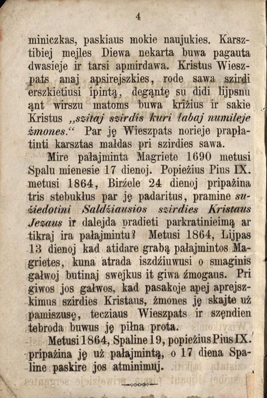 Garbinimas szwencziauses Szirdies Diewa musu Jezaus Kristaus. Wilnuoje: kasztu ir spaustuweja Jozupa Zawadzki, 1863.