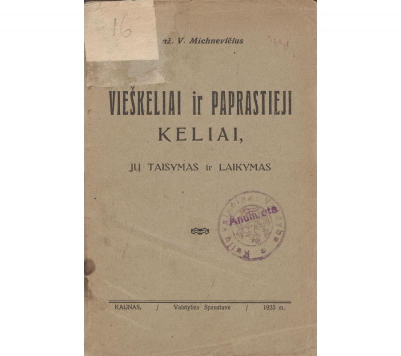 V. Michnevičiaus parengta knyga