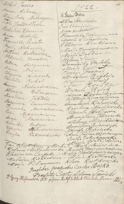 Jėzuito Georgo Hofmano autografas