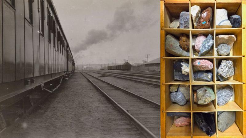1965 m. traukiniu iš Sverdlovsko į Lietuvą atgabentos 14 dėžių su mineralais ir uolienomis