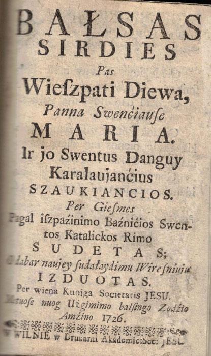 Balsas širdies (1726)