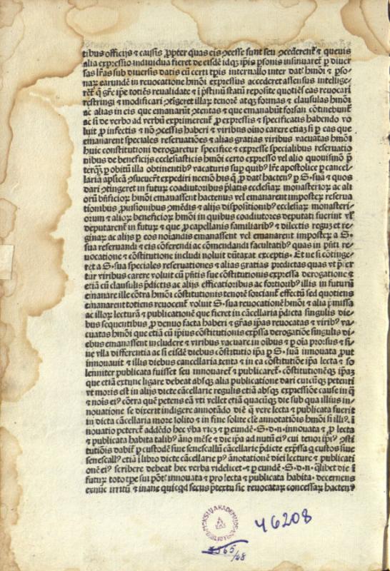 Alexander VI. Regulae cancellariae, 8 Aug. 1495. [Roma: Stephan Plannck, non ante 1495 08 08].