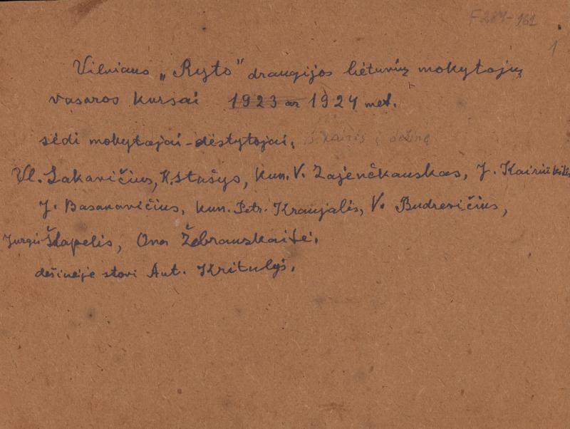 Vilniaus lietuvių mokytojų vasaros kursai, 1924 m.