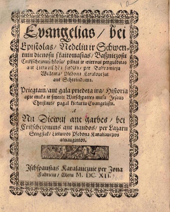 Evangelijos ir laiškai (1612)