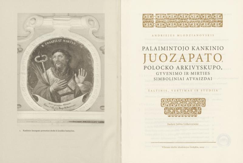 A. Mlodzianovskio knyga apie Šventąjį Juozapatą