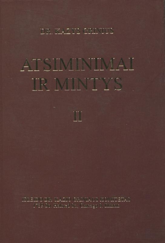 Atsiminimai ir mintys