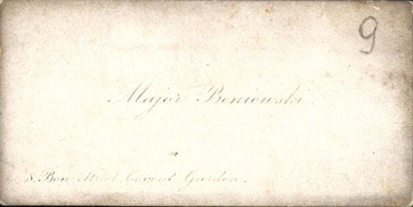 Bartłomiejaus Beniowskio vizitinė kortelė Bartłomiejaus Beniowskio vizitinė kortelė