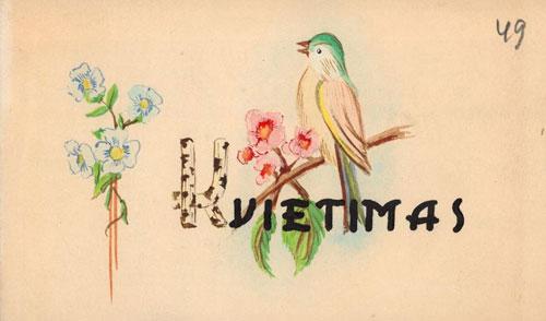 T. Ivanauskui atsiųsti kvietimai į Paukščių dienas. 1957–1962 m.