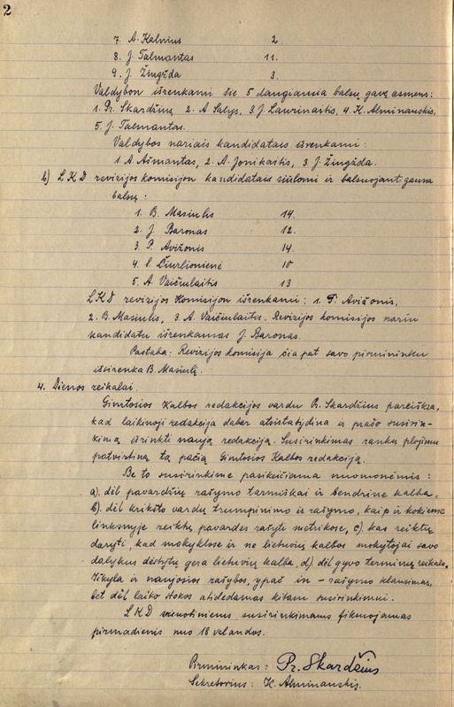 Lietuvių kalbos draugijos steigiamojo susirinkimo protokolas (1935-04-04)