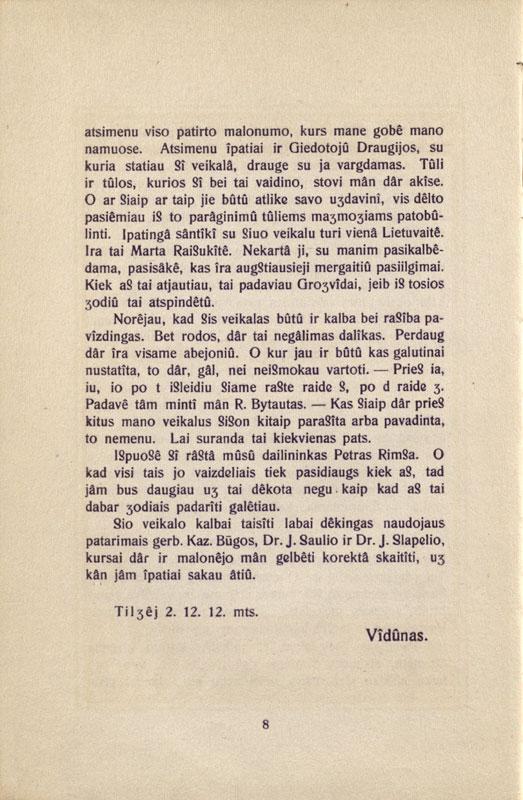 J. Šlapelis – Vydūno dramos „Amžina ugnis“ kalbos redaktorius