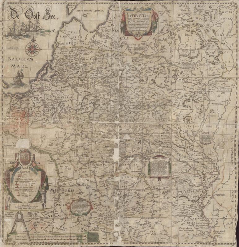 LDK 1613 m. žemėlapis Blaeu atlasuose: kitos laidos