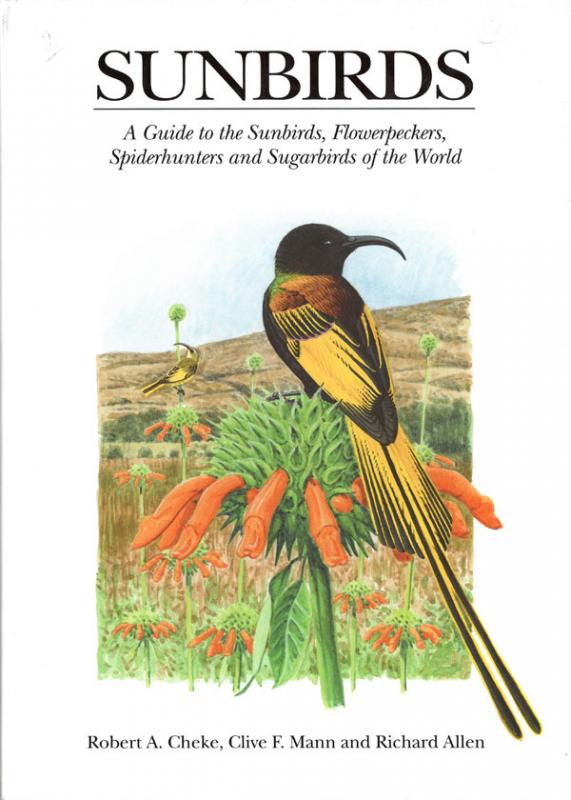Cheke, Robert A.; Mann, Clive F. Sunbirds: a guide to the sunbirds, flowerpeckers, spiderhunters and sugarbirds of the world. Illustrated by Richard Allen. New Haven; London: Yale University Press, 2001.