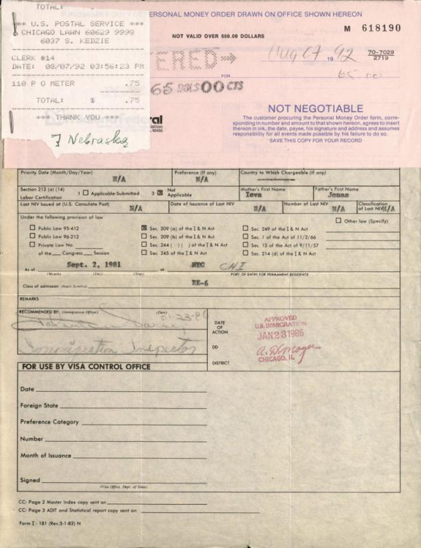 Kazio Ėringio prašymas leisti grįžti į Lietuvą. 1992 m. rugpjūčio 7 d.