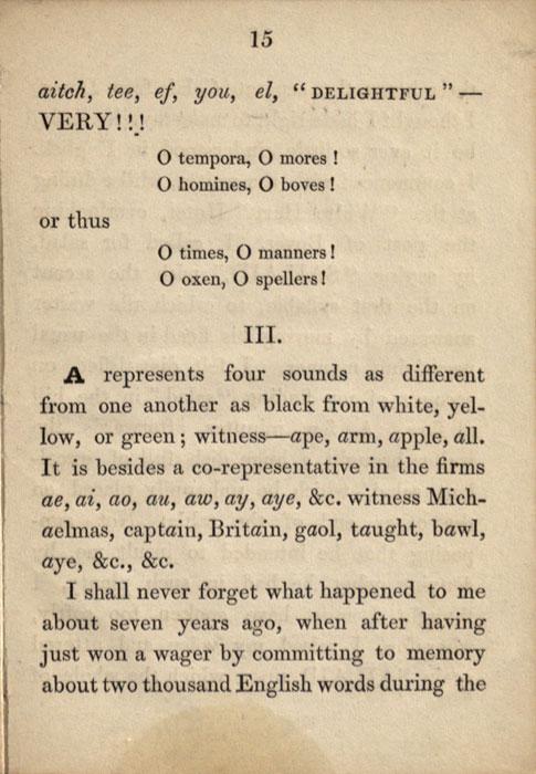 Beniowski, Bartłomiej. Anti-absurd or Phrenotypic alphabet and orthography for the English language / Invented by Major Beniowski, the author of the system of artificial memory, designated phrenotypic. London: published by the Author, 1844. Beniowski, Bartłomiej. Anti-absurd or Phrenotypic alphabet and orthography for the English language / Invented by Major Beniowski, the author of the system of artificial memory, designated phrenotypic. London: published by the Author, 1844.
